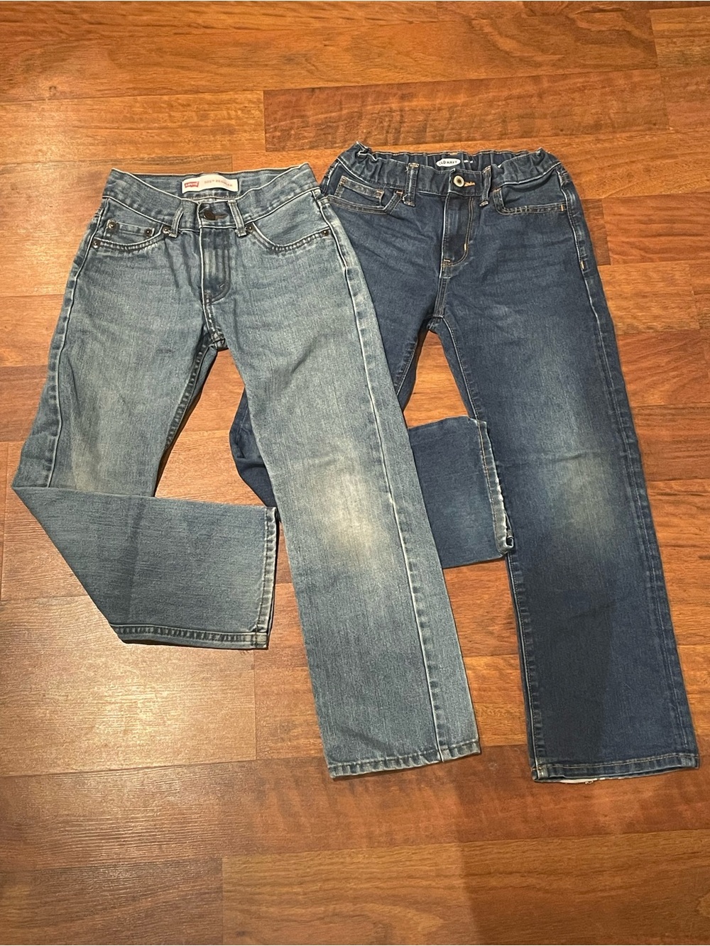 Boys Classic Straight Jeans - Light Blue and Dark Blue